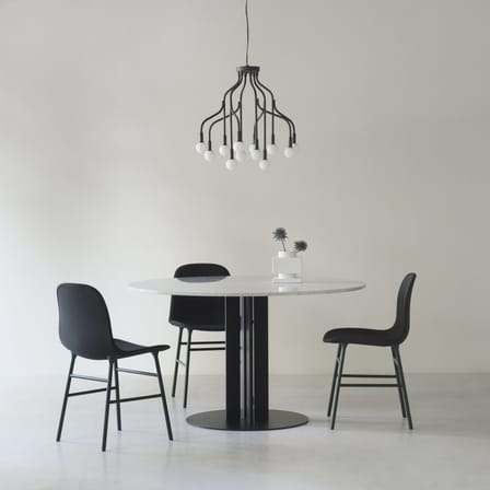 Suspension Vekst Small métal noir /  Ø 62 x H 54 cm - 12 branches (ampoules incluses) - Normann Copenhagen