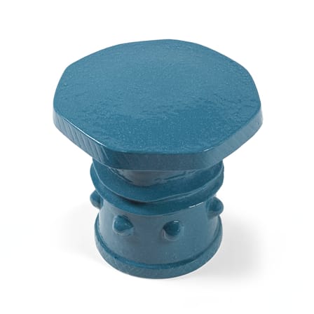 Table d'appoint Clara 08 céramique bleu / Ø 39 x H 37 cm - Serax