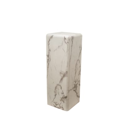 Table d'appoint Marble look Large matériau composite blanc / H 91 cm - Effet marbre - Pols Potten
