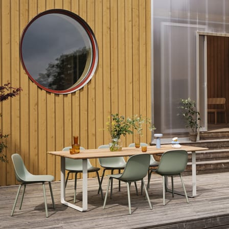 Table rectangulaire 70/70 OUTDOOR bois naturel / 225 x 90 cm - Muuto
