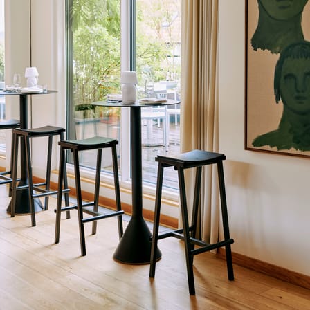 Tabouret haut Taburete 8 métal noir / H 75 cm - Hay