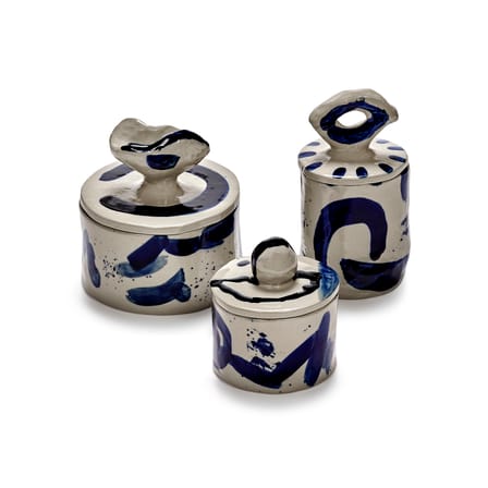 Boîte Sophia 01 céramique bleu / Ø 9 x H 10.5 cm - Serax