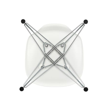 Chaise DSR - Eames Plastic Side Chair plastique blanc / (1950) - Pieds chromés - Vitra
