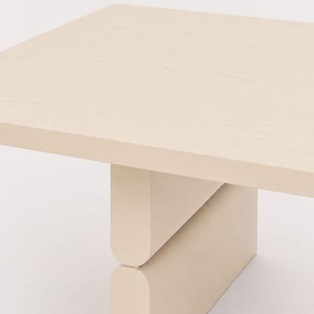 Noon Coffee table wood white / 118 x 58 cm - NOBODINOZ