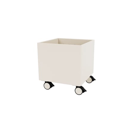 Coffre à roulettes Colour Box I bois blanc / 35,4 x 35,4 x H 37,8 cm - MONTANA