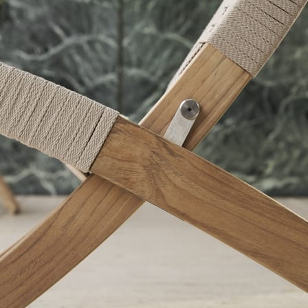 Fauteuil lounge MG501 OUTDOOR - Cuba Chair / Morten Gøttler, 1997 - Pliable / Corde - CARL HANSEN & SON