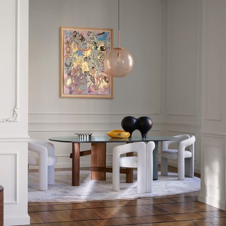 Fauteuil rembourré Dudet tissu bleu / Patricia Urquiola, 2021 - CASSINA