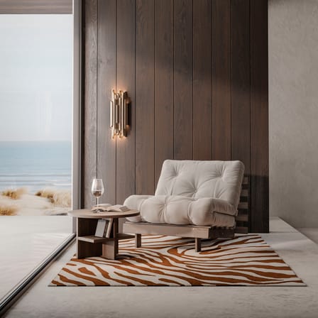 Fauteuil convertible Roots / Dormeuse & lit d'appoint - 3 positions / Structure marron - KARUP DESIGN