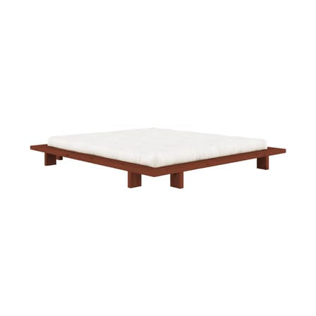 Lit double Japan bois rouge / Pour matelas 180 x 200 cm - KARUP