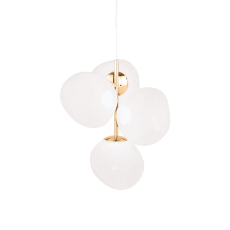 Sospensione Melt Chandelier Mini materiale plastico bianco / LED - Ø 54 x H 63 cm - Tom Dixon