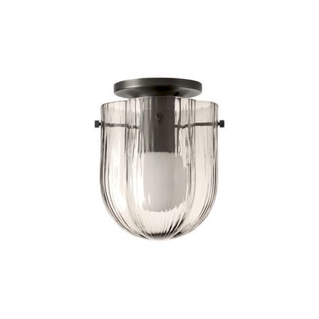 Plafonnier Seine verre gris / Soufflé bouche - Ø 16 x H 21,2 cm - Gubi