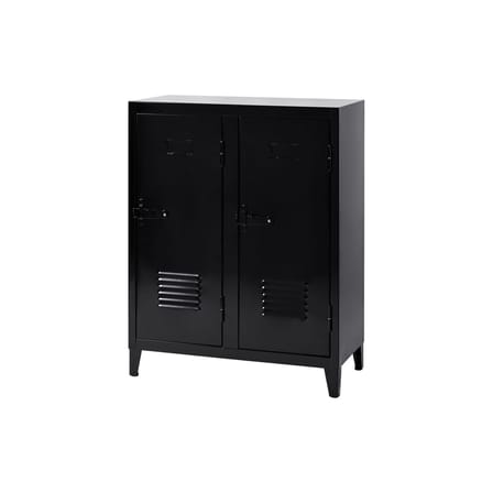Armoire Casier B2 métal noir / 2 portes - L 80 x H 102 cm / Réédition 1930 - Tolix