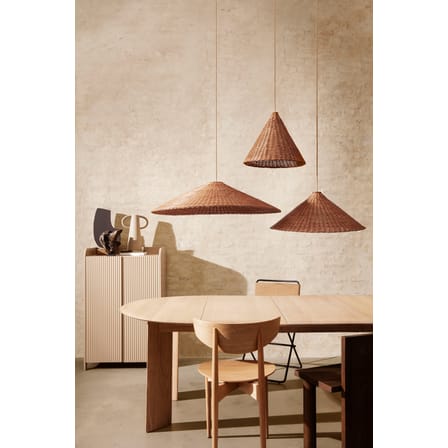 Rangement Sill bois beige / L 70 x H 110 cm - Rainuré - Ferm Living