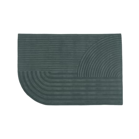 Relevo Rug textile green / 170 x 240 cm - Hand-tufted - Muuto