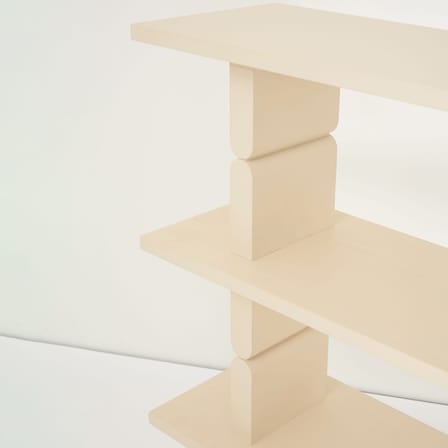Scaffale Coloured Wood Noon legno bianco / L 118 x H 107 cm - NOBODINOZ