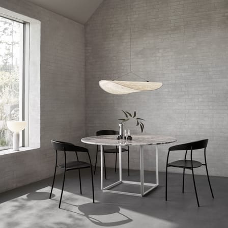 Suspension Tense LED Medium tissu blanc / Ø 90 cm - Tyvek - NEW WORKS