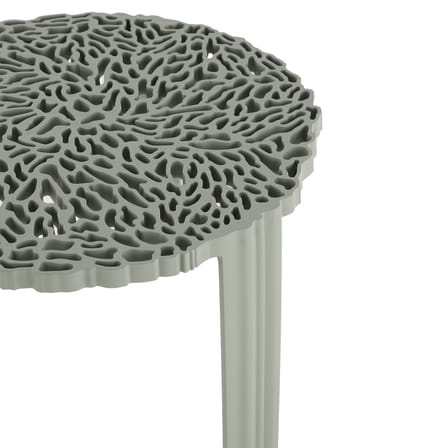 Table basse T-Table Medio plastique vert / Ø 50 x H 36 cm - Kartell