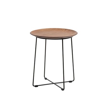 Table d'appoint AL WOOD bois naturel / Bois moulé - Ø 40 x H 45,5 cm - Kartell