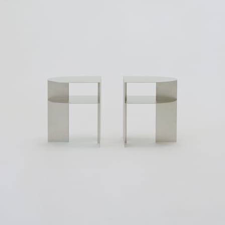 Table d'appoint Rand métal / 40 x 40 x H 48,4 cm - NEW WORKS