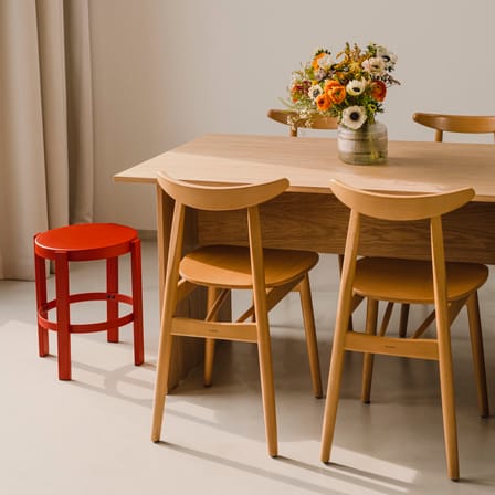 Tabouret Doon métal rouge / H 45 cm - NOO.MA