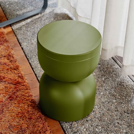 Tabouret Piapolo métal vert / Coffre rangement - Fermob