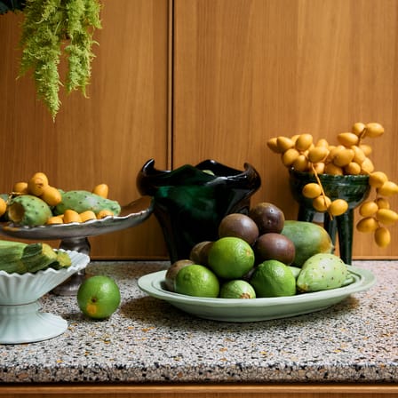 Vase Folded verre vert - HK LIVING