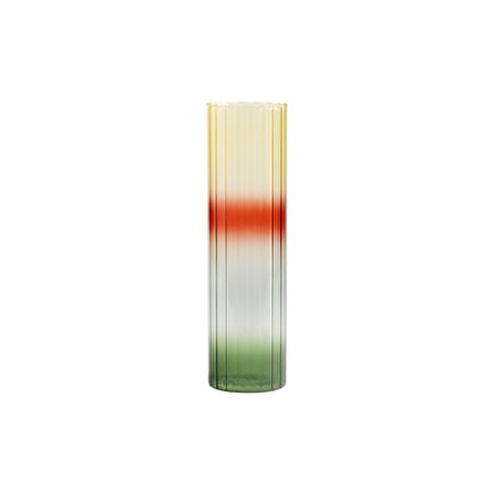 Vase Gradient Evening verre multicolore / Large - Ø 8 x H 29 cm - & klevering