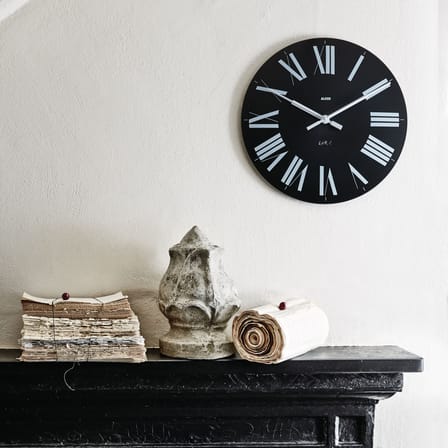 Wanduhr Firenze plastikmaterial schwarz / Achille und Pier Giacomo Castiglioni, 1965 - Alessi