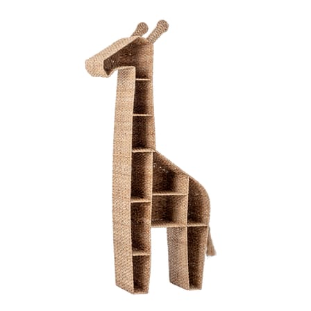 Bibliothèque Girafe fibre végétale beige bois naturel / à poser - L 46 x H 148 cm - Bloomingville