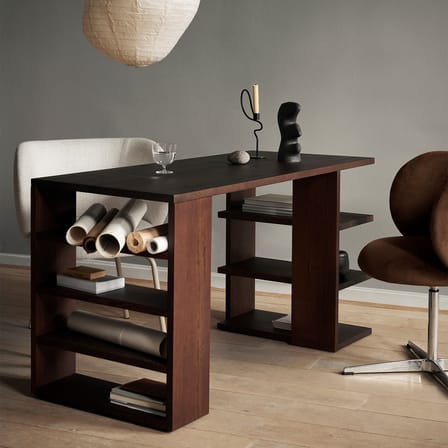 Bureau Edre bois marron / L 137 x P 65 cm - Ferm Living