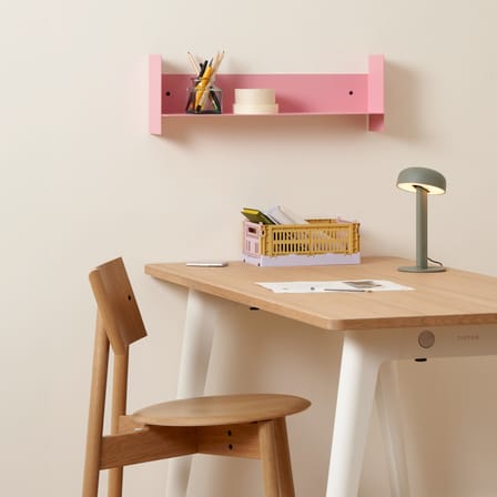 Étagère Pli métal rose / L 60 x P 15 cm - TIPTOE