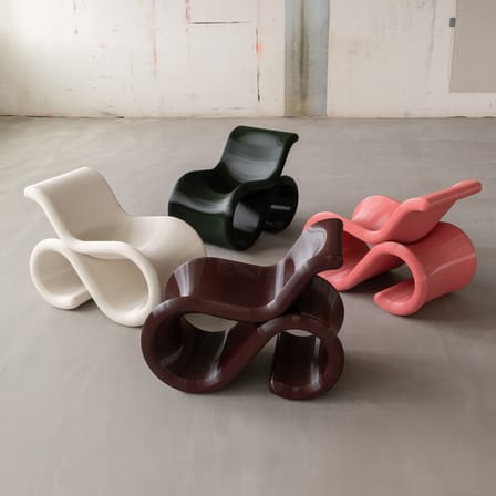 Fauteuil Éclair Chair rose - CRÈME ATELIER