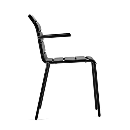 Fauteuil empilable Aligned métal noir / By Maarten Baas - Aluminium - valerie objects