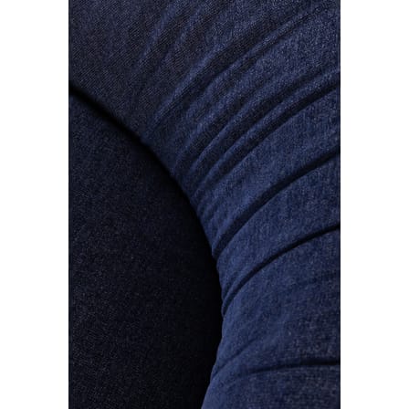 Fauteuil rembourré Hana tissu bleu / Dossier haut - Velours - Avant-première - Moooi