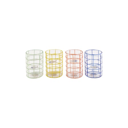 Glas Amalfi glas bunt / 4er-Set - Jonathan Adler