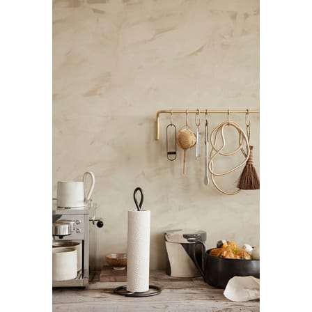 Curvature Kitchenroll holder metal black / Brass - Ferm Living
