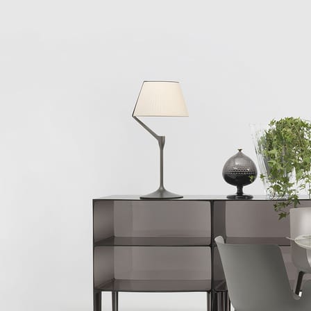 Lampe de table Angelo Stone LED / H 70 cm - Tissu plisssé - Kartell