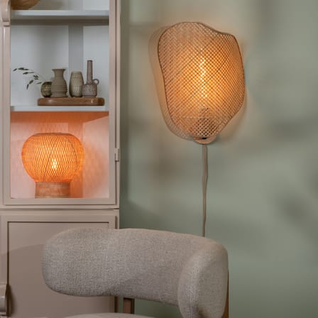 Lampe de table Barbados / Ø 25 x H 27 cm - Bambou - GOOD&MOJO