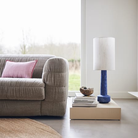 Lampe Retro céramique bleu / H 84 cm - Grès & lin - HK LIVING