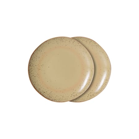 Piatto da dessert 70s ceramics ceramica beige / Set di 2 - Ø 17,5 cm - HK LIVING