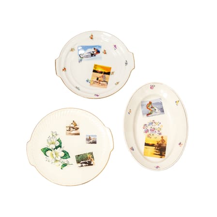 Plat 04,91_Tableware / Jetski - Chiné et sérigraphié / Pièce unique - MARION MAILAENDER