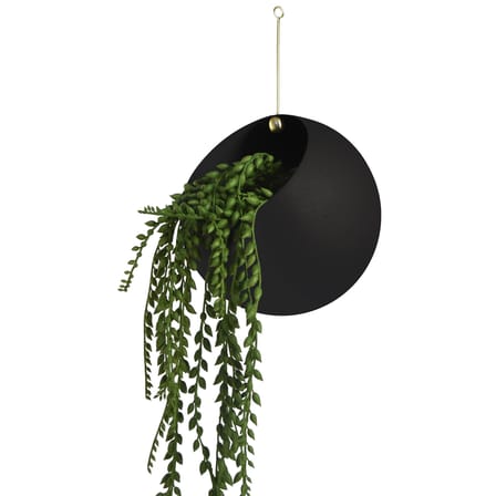 Pot de fleurs suspendu Globe Large métal noir / Ø 21 cm - AYTM