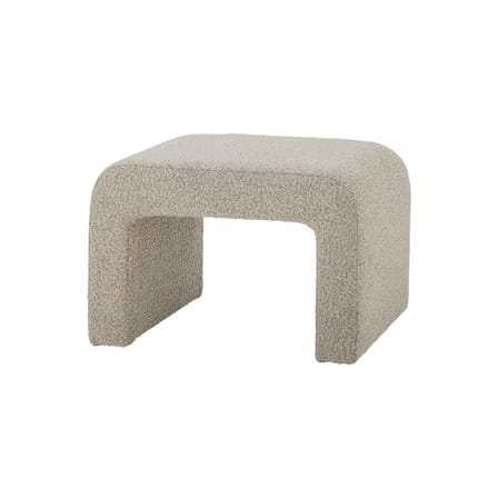 Pouf Bobbie tissu beige / L 70 cm - Tissu bouclé - Bloomingville