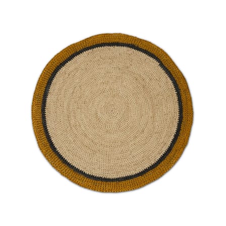 Set de table Globe fibre végétale orange / Raphia tressé main - Maison Sarah Lavoine