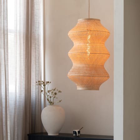 Sospensione Barbados legno beige / Ø 40 x H 67 cm - Bambù - GOOD&MOJO