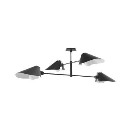 Suspension Bonnet SC91 métal noir / L 140 x H 40 cm - &tradition