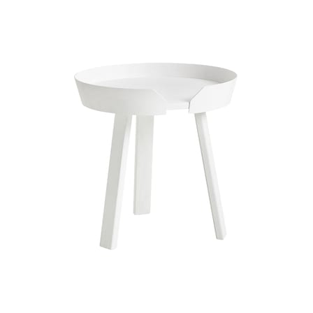 Table basse Around Small bois blanc / Ø 45 x H 46 cm - Muuto