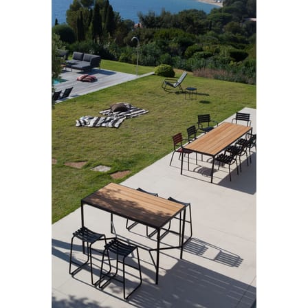 Table haute Four métal noir bois naturel / L 160 x H 111 cm - Houe