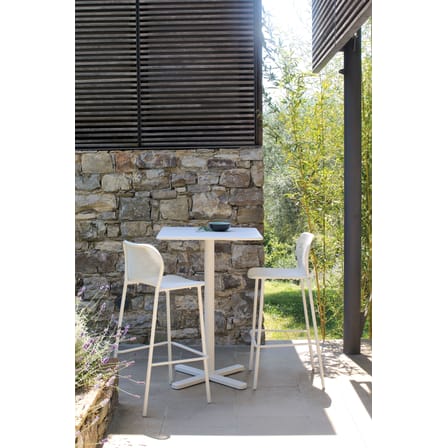 Chaise de bar Darwin métal blanc / H 75 cm - Emu