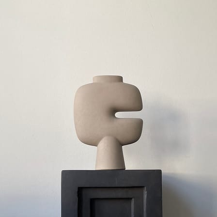 Vase Tribal Medium céramique beige / L 22,5 x H 30 cm - 101 COPENHAGEN